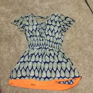 Leaf pattern dress